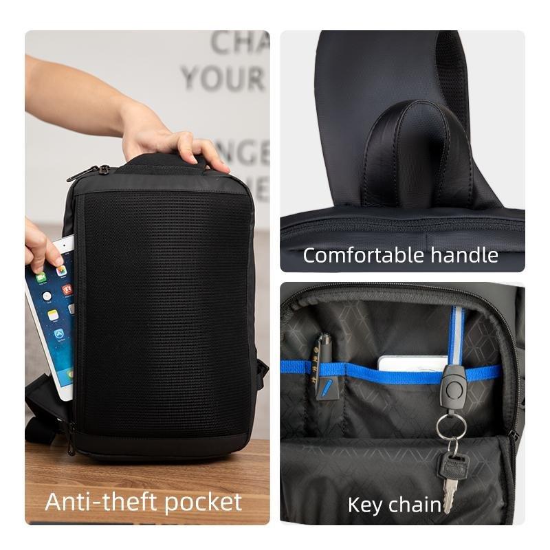 Bulk: Large Capacity Fashion Commuter Waterproof Crossbody Bag - Image 5