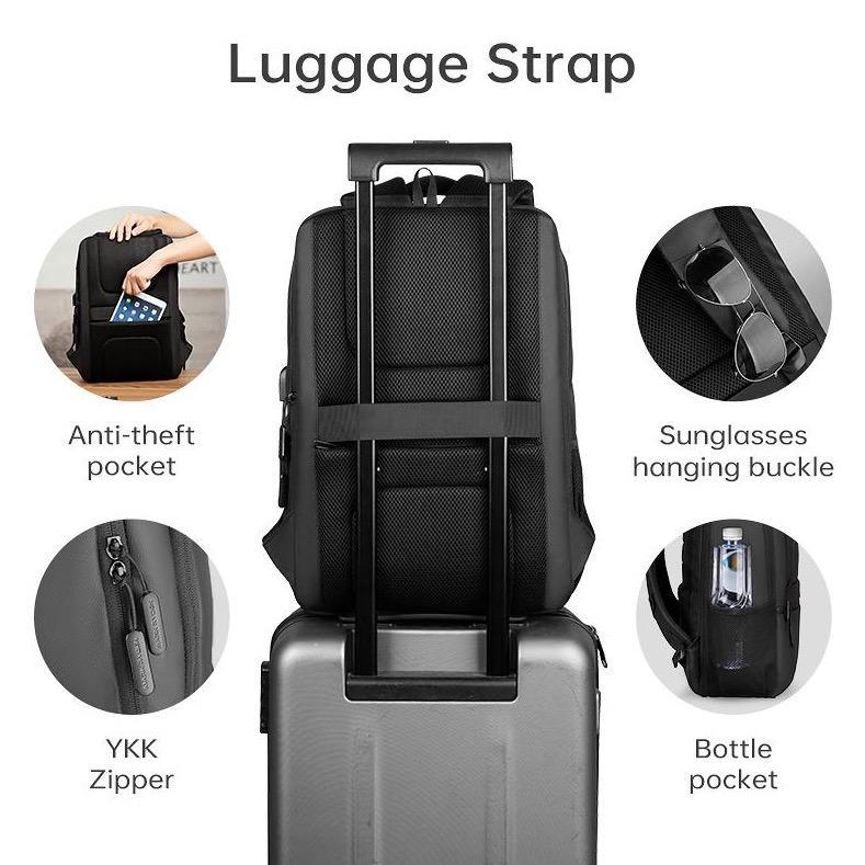 Fady: Upgrade 2nd Generation Lightweight USB Charging Laptop Backpack with Anti-theft Pocket - Image 6