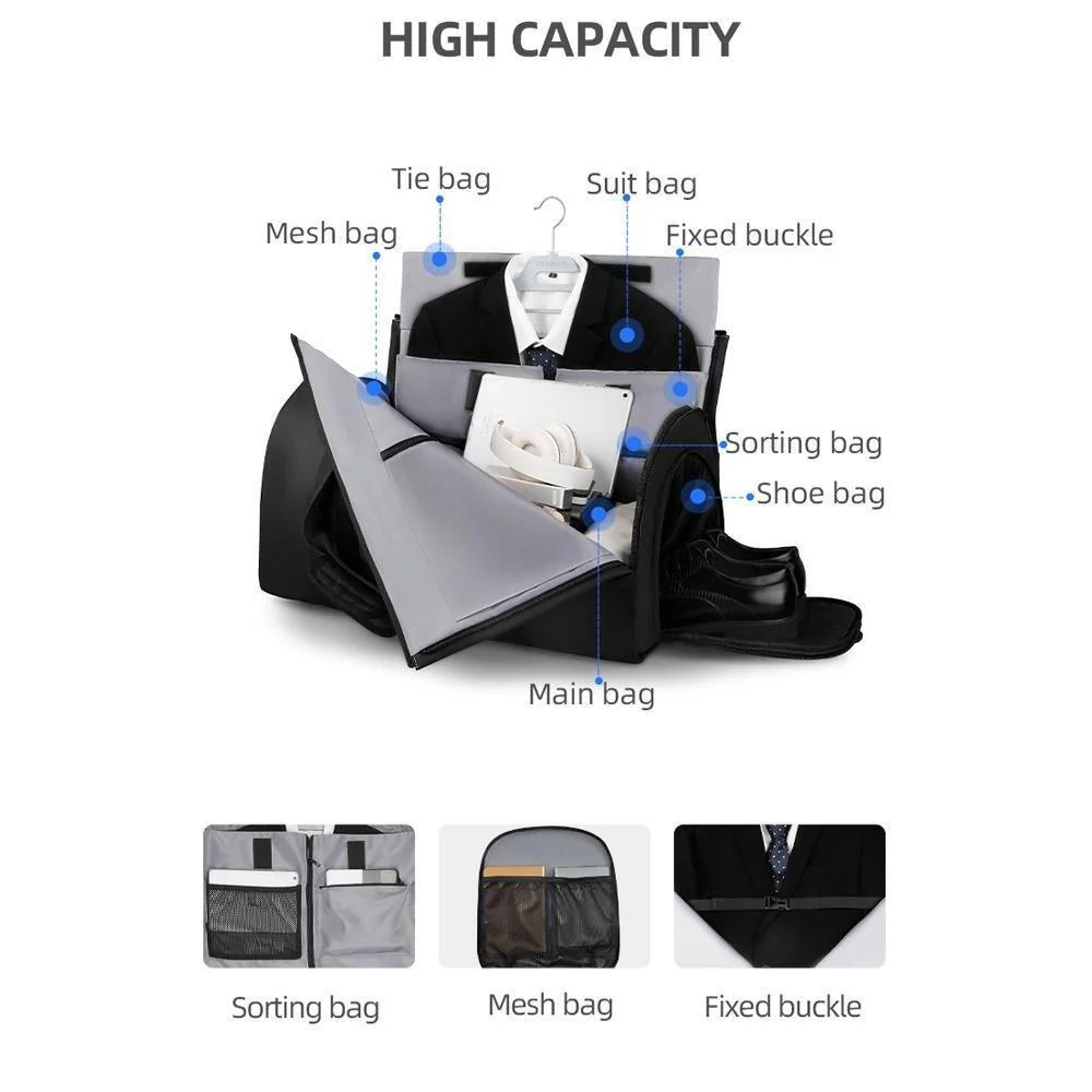Gentleman: High Capacity & Water-Resistant Business Suit Travel Bag with Multipurpose Compartments - Image 9