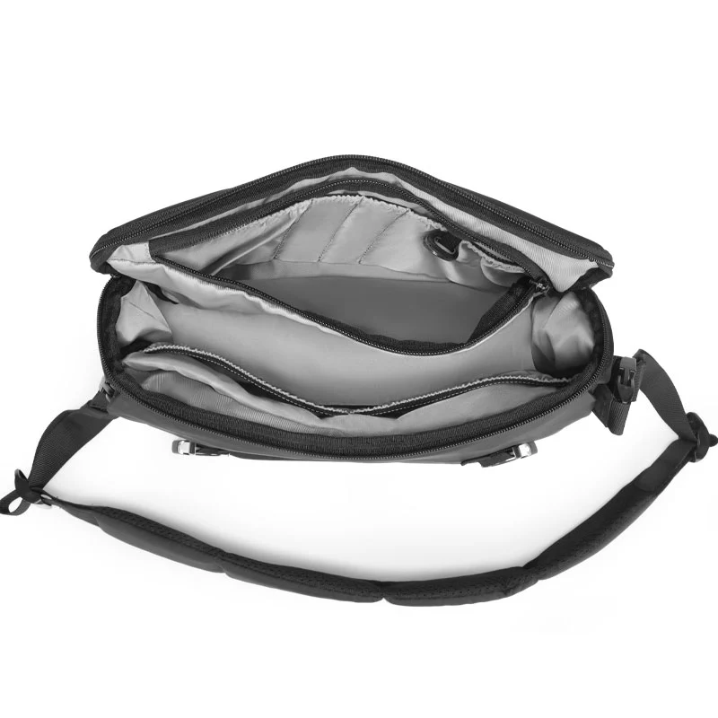 Harvey: Leather Waterproof Multifunction Messenger Bag - Image 5