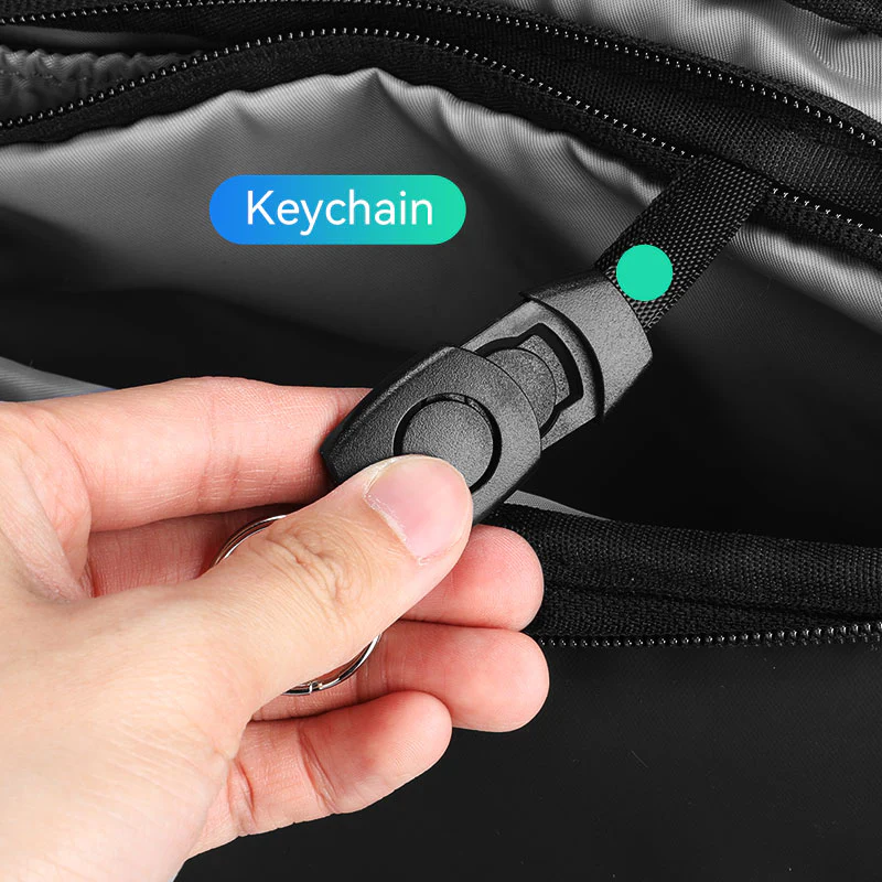 Harvey: Leather Waterproof Multifunction Messenger Bag - Image 8