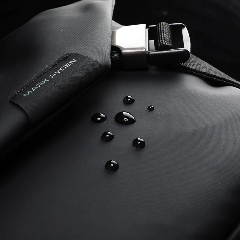 Harvey: Leather Waterproof Multifunction Messenger Bag - Image 9