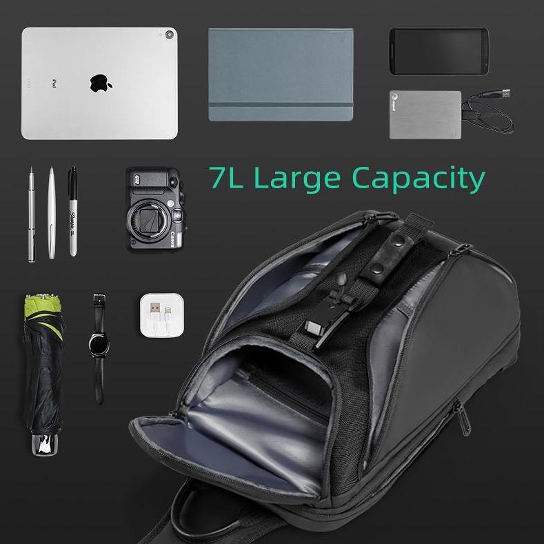 Mini Adventurer: Versatile Multifunctional Sling Bag Air-Flow Tech Anti-Theft Pocket Crossbody Bag - Image 7