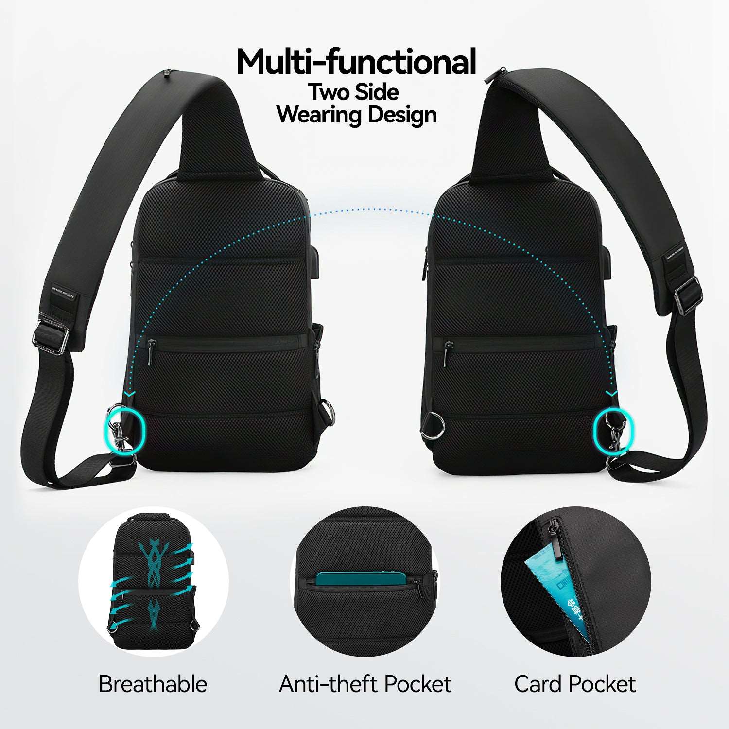 Mini Compacto Pro - The Versatile Shoulder Bag with USB - Image 5