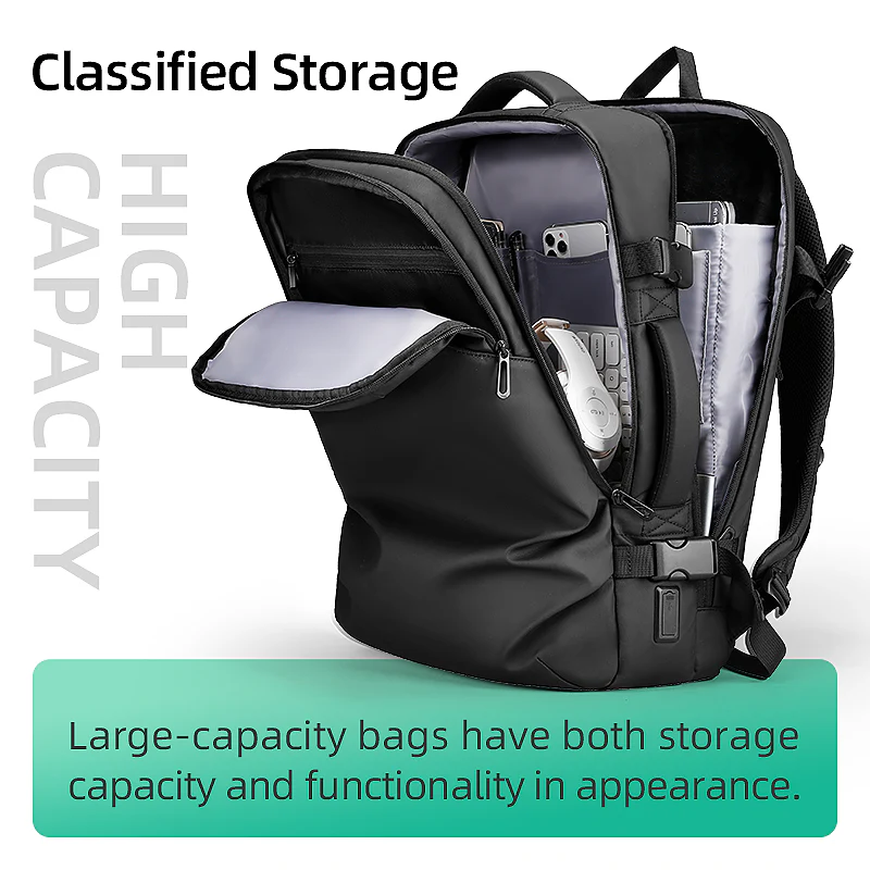 Mochila l: Versatile USB Water-Repellent Multifunctional Backpack for Modern Travels - Image 3