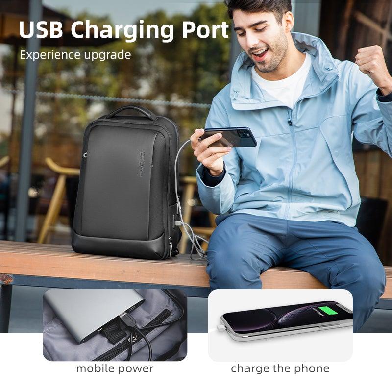 Essential: Multi-functional Travel Mate Durable Waterproof High-Capacity Backpack with USB Port - Image 4