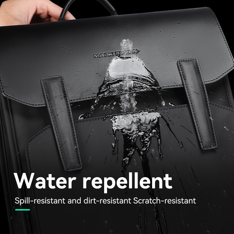 MUKE III: School Style Classic Business Work Black Oxford Backpack - Image 7