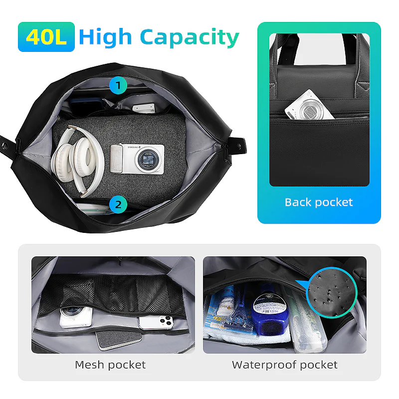 JourneyLite: Lightweight, Spacious Oxford Travel Bag - Image 3