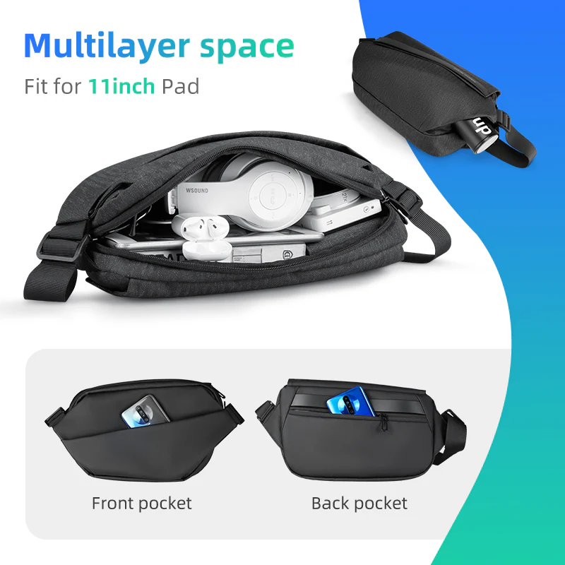 Fingon II: Leather Waterproof Large capacity City commuting Daily Messenger Bag - Image 4