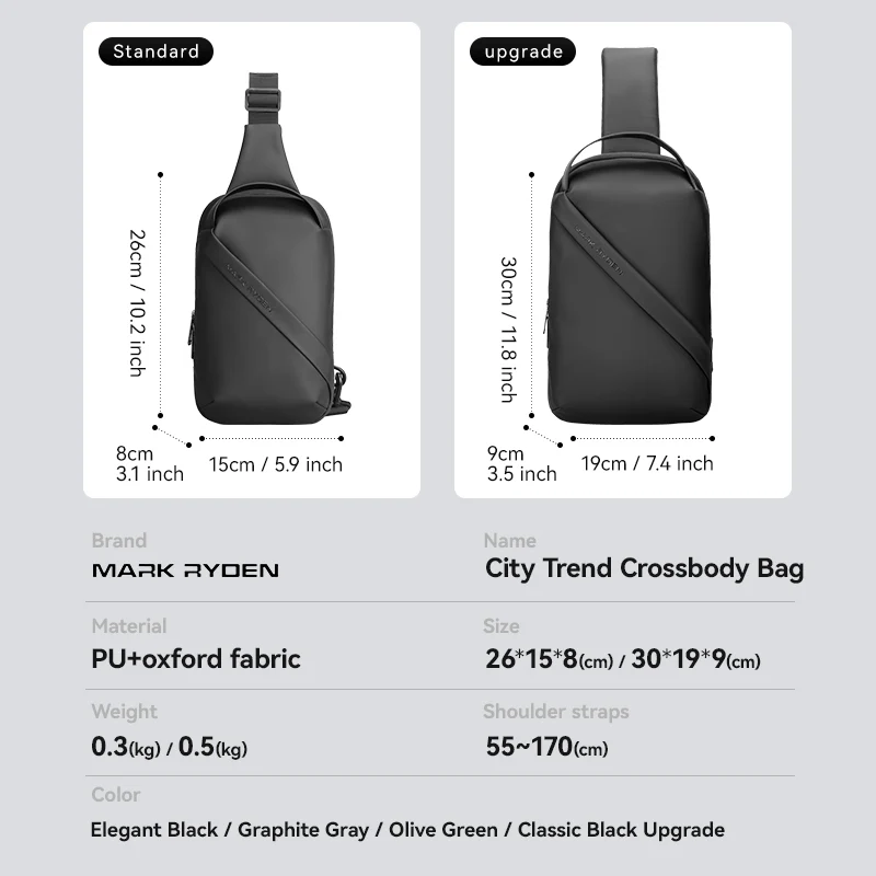 Clear: Simple Clean Waterproof Large Capacity Crossbody Bag - Image 11