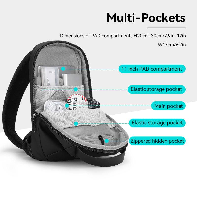 Clear: Simple Clean Waterproof Large Capacity Crossbody Bag - Image 5