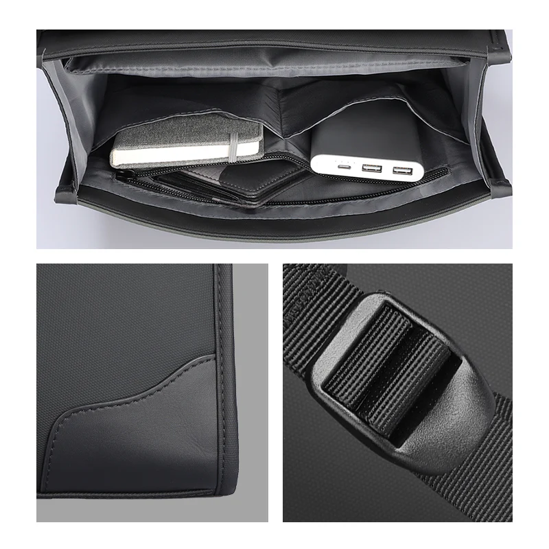 MUKE I: School Style Classic Business Work Black Oxford Backpack - Image 11