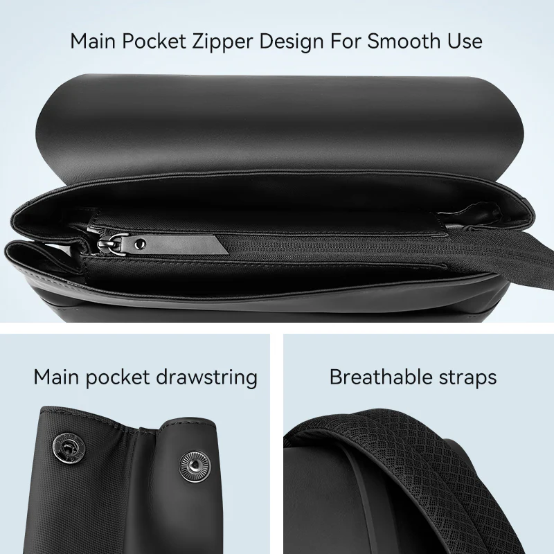 MUKE II:School Classic Business Work Black Oxford Backpack - Image 6