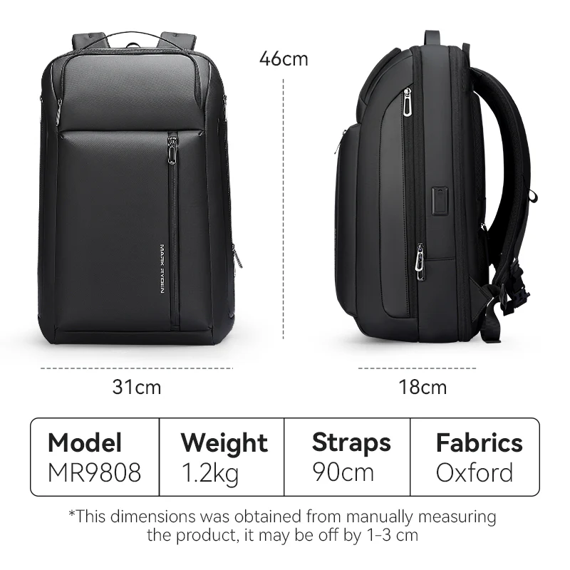 Transforma: Expandable Transformable High-Quality Oxford Waterproof Backpack with USB Charging Capability - Image 11