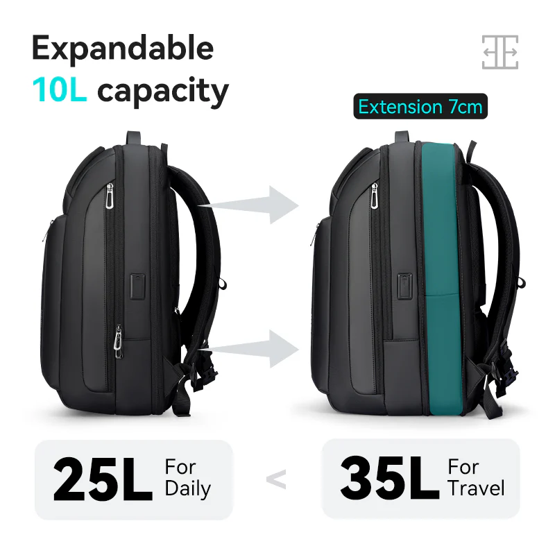 Transforma: Expandable Transformable High-Quality Oxford Waterproof Backpack with USB Charging Capability - Image 8
